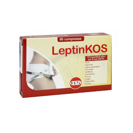 Confezione da 60 compresse di Kos Leptinkos, integratore per dimagrire e controllare l'appetito.