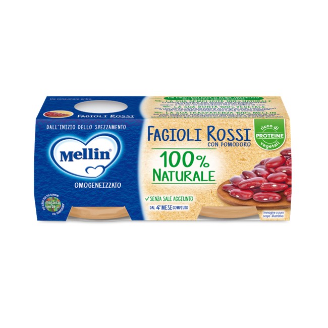 MELLIN OMOGENEIZZATO FAGIOLI ROSSI 2 X 80 G MELLIN OMOGENEIZZATO FAGIOLI ROSSI 2 X 80 G