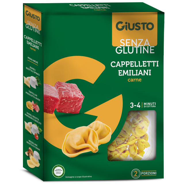 GIUSTO SENZA GLUTINE CAPPELLETTI DI CARNE 250 G GIUSTO SENZA GLUTINE CAPPELLETTI DI CARNE 250 G