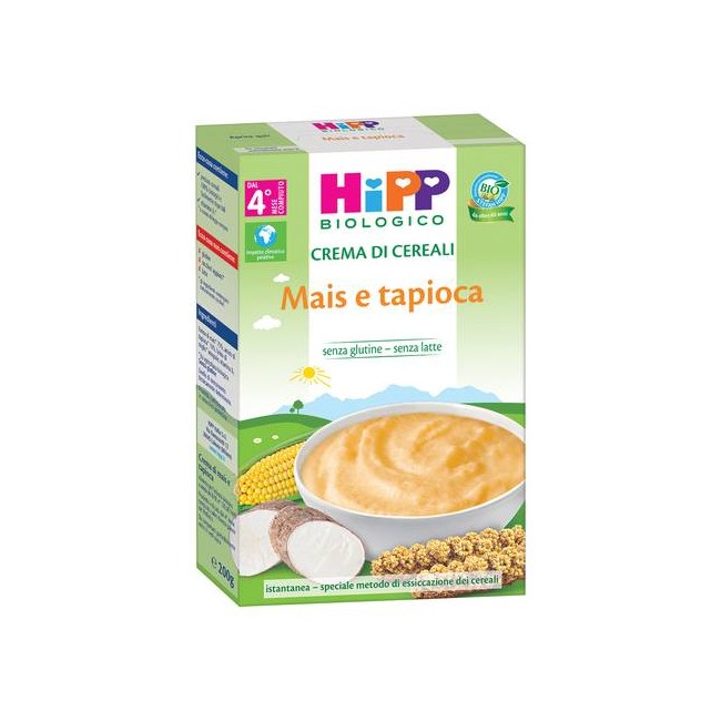 HIPP BIO CREMA CEREALI MAIS/TAPIOCA 200 G HIPP BIO CREMA CEREALI MAIS/TAPIOCA 200 G