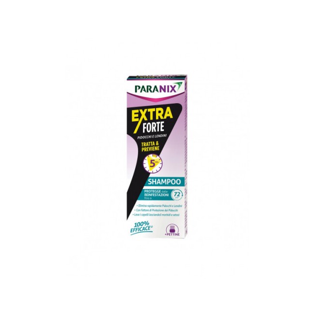 Flacone da 200 Ml di Paranix shampoo trattamento anti pidocchi extra forte Flacone da 200 Ml di Paranix shampoo trattamento anti pidocchi extra forte