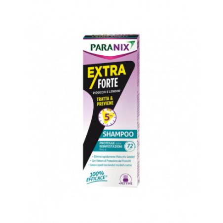 Flacone da 200 Ml di Paranix shampoo trattamento anti pidocchi extra forte