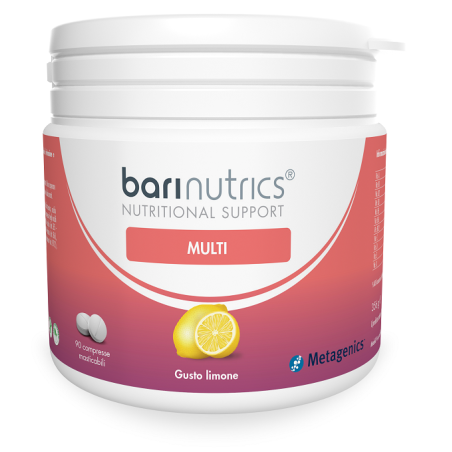 Confezione da 90 compresse di metagenics Barinutrics Multi, integratore di vitamine e minerali.