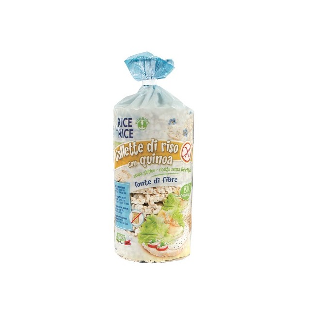 RICE&RICE GALLETTE DI RISO CON QUINOA 100 G SENZA LIEVITO RICE&RICE GALLETTE DI RISO CON QUINOA 100 G SENZA LIEVITO