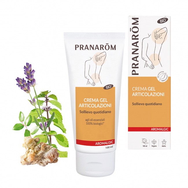 Tubo da 100 ml di Pranarom Aromalgic, crema gel per dolori articolari e muscolari. Tubo da 100 ml di Pranarom Aromalgic, crema gel per dolori articolari e muscolari.