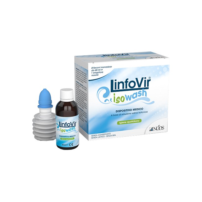 SOLUZIONE SALINA ISOTONICA LINFOVIR ISOWASH 8 FLACONI DA 60 ML SOLUZIONE SALINA ISOTONICA LINFOVIR ISOWASH 8 FLACONI DA 60 ML