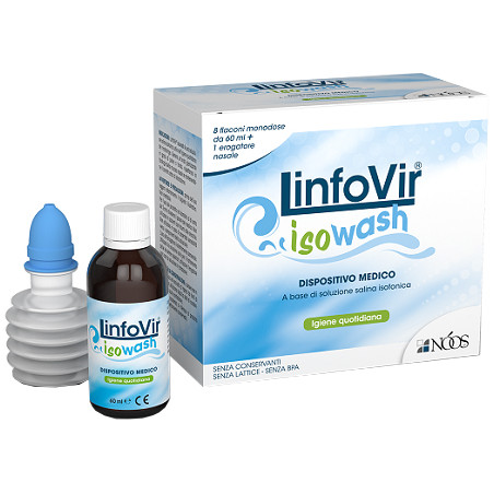 SOLUZIONE SALINA ISOTONICA LINFOVIR ISOWASH 8 FLACONI DA 60 ML SOLUZIONE SALINA ISOTONICA LINFOVIR ISOWASH 8 FLACONI DA 60 ML