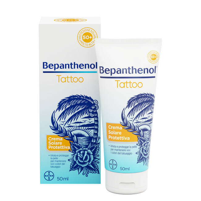 BEPANTHENOL TATTOO CREMA SOLARE PROTETTIVA SPF50+ 50 ML BEPANTHENOL TATTOO CREMA SOLARE PROTETTIVA SPF50+ 50 ML