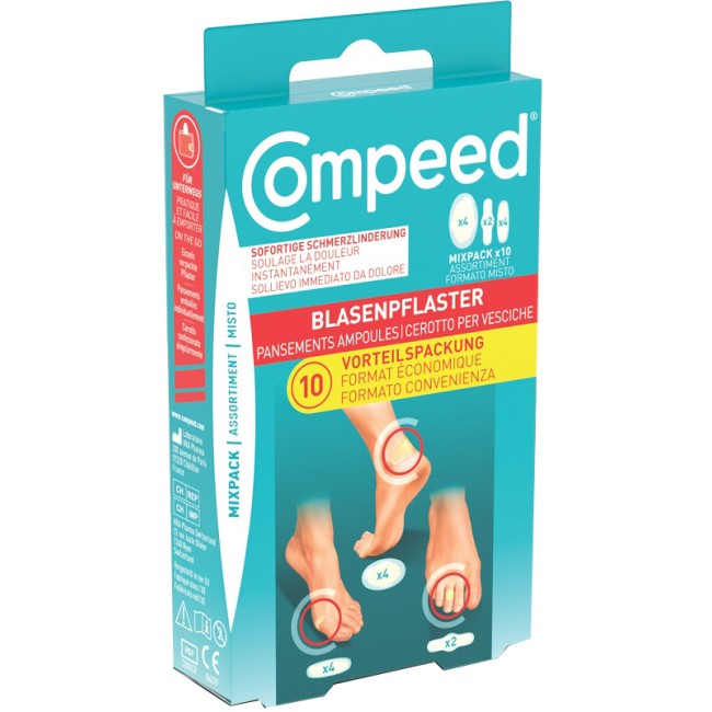 CEROTTI COMPEED PER VESCICHE MISTO BOX 10 PEZZI CEROTTI COMPEED PER VESCICHE MISTO BOX 10 PEZZI