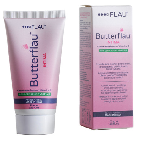 Tubetto da 50 ml di Butterflau Crema Idratante E Lenitiva Per Prurito Intimo.