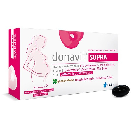 Confezione da 30 capsule di Donavit, integratore per la gravidanza e l'allattamento.