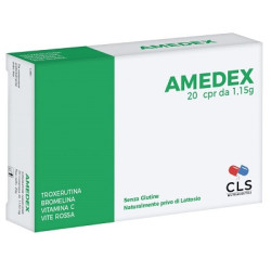 Confezione da 20 compresse di Amedex, integratore per microcircolo e pesantezza delle gambe.