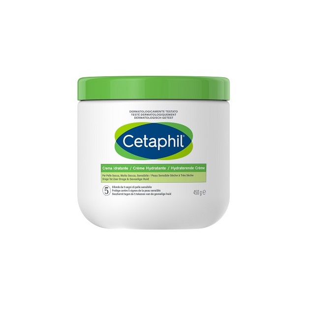 Barattolo da 450 Grammi di Cetaphil crema idratante per pelle secca viso e corpo. Barattolo da 450 Grammi di Cetaphil crema idratante per pelle secca viso e corpo.