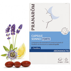 Confezione da 30 capsule di Pranarom Capsule Sonno, integratore per problemi di insonnia.