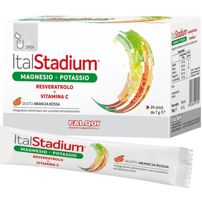 ITALSTADIUM MAGNESIO POTASSIO RESVERATOLO VITAMINA C ARANCIA ROSSA 24 STICK ITALSTADIUM MAGNESIO POTASSIO RESVERATOLO VITAMINA C ARANCIA ROSSA 24 STICK