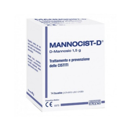 Confezione da 14 bustine di Mannocist-D per il benessere delle vie urinarie e la cistite Confezione da 14 bustine di Mannocist-D per il benessere delle vie urinarie e la cistite