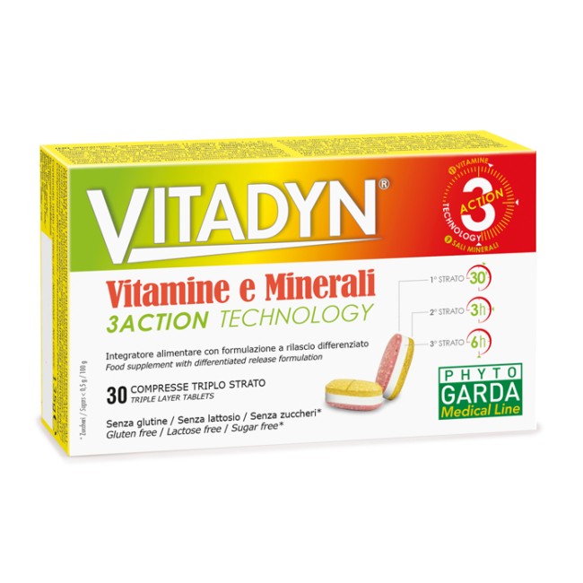VITADYN VITAMINE/MINERALI 30 COMPRESSE RILASCIO DIFFERENZIATO VITADYN VITAMINE/MINERALI 30 COMPRESSE RILASCIO DIFFERENZIATO