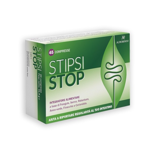 Confezione da 45 compresse di Stipsi Stop, integratore per stitichezza e intestino pigro. Confezione da 45 compresse di Stipsi Stop, integratore per stitichezza e intestino pigro.