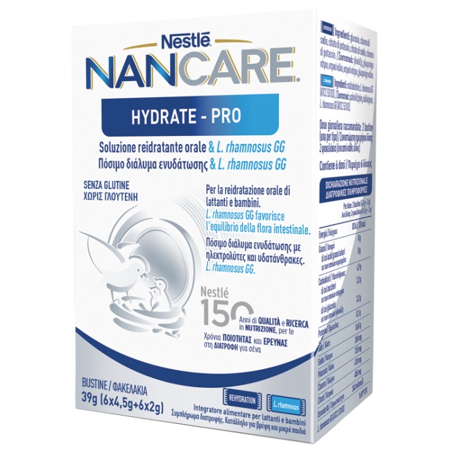NESTLE' NANCARE HYDRATE PRO BUSTINE 6 X 4,5 G + 6 X 2 G NESTLE' NANCARE HYDRATE PRO BUSTINE 6 X 4,5 G + 6 X 2 G