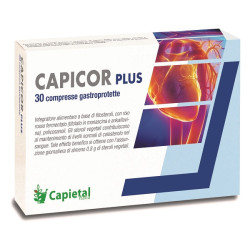 Confezione da 30 compresse di Capicor Plus Integratore Per Il Benessere Cardiocircolatorio.