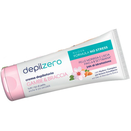 Confezione da 256 grammi di Depilzero Crema Depilatoria Per Gambe Braccia. Confezione da 256 grammi di Depilzero Crema Depilatoria Per Gambe Braccia.