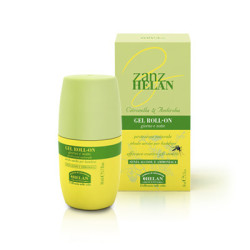 Flacone da 50 ml di Zanzhelan Gel Roll-On per prevenire e trattare le punture di insetto.
