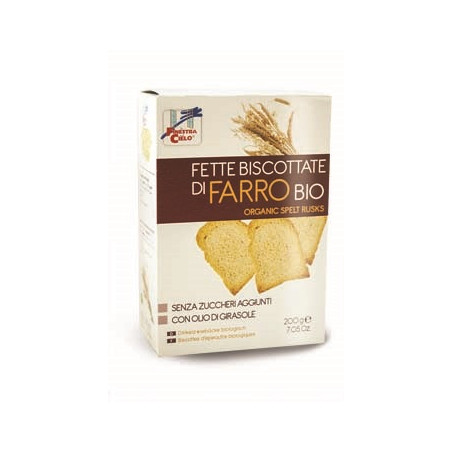FSC FETTE BISCOTTATE DI FARRO BIO SENZA ZUCCHERI AGGIUNTI CON OLIO DI GIRASOLE SENZA OLIO DI PALMA 200 G