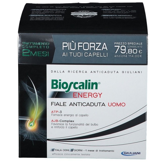 Bioscalin Energy Fiale Anticaduta Uomo Ciclo di Due Mesi 20 Fialette Bioscalin Energy Fiale Anticaduta Uomo Ciclo di Due Mesi 20 Fialette