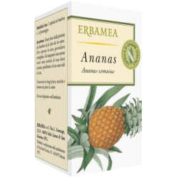 Confezione da 50 opercoli di Erbamea Ananas, integratore per circolazione e salute delle gambe.