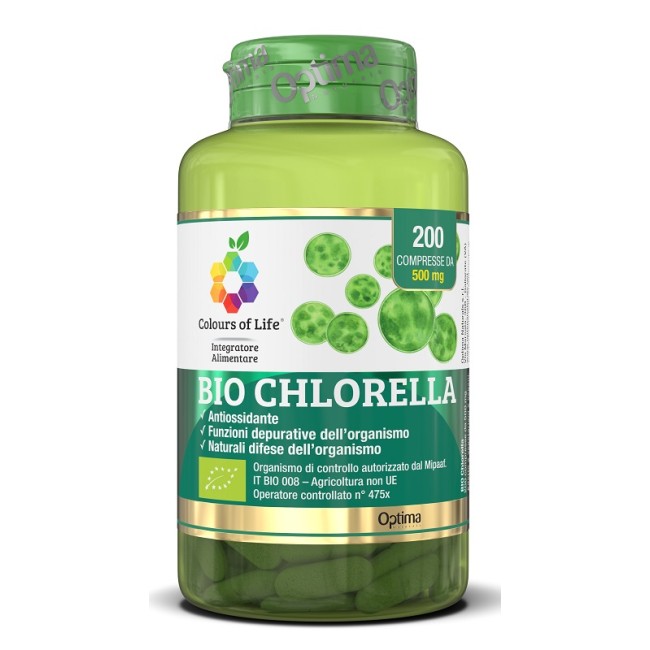 BIO CHLORELLA 200 COMPRESSE COLOURS OF LIFE BIO CHLORELLA 200 COMPRESSE COLOURS OF LIFE