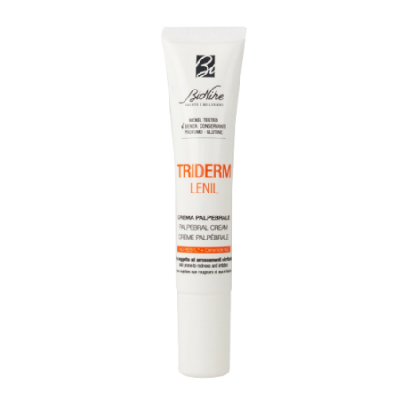 Tubetto da 15 ml di Bionike Triderm Lenil Crema Calmante Palpebre Irritate.