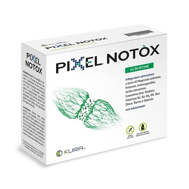 Confezione da 20 buste di Pixel Notox Integratore Ricostituente Tonico Adattogeno.