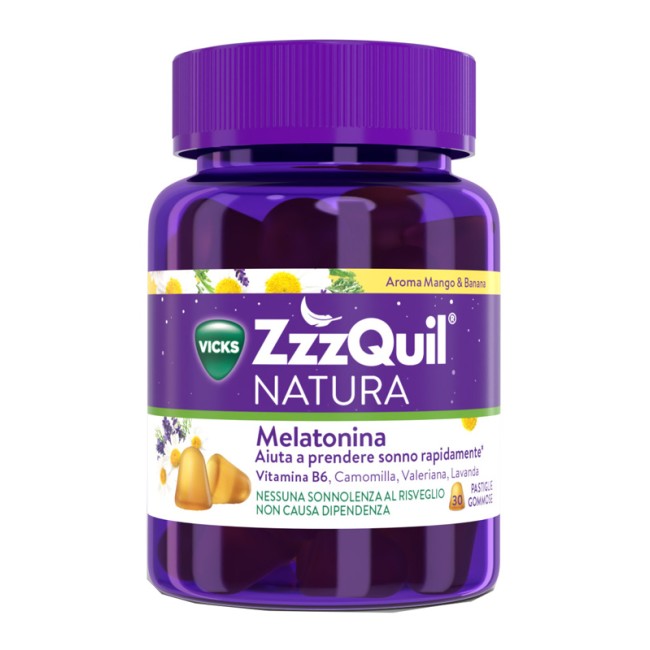 Vicks Zzzquil Natura Mango & Banana 30 Pastiglie Gommose Vicks Zzzquil Natura Mango & Banana 30 Pastiglie Gommose