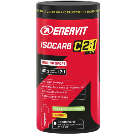 Barattolo da 650 grammi di Enervit Isocarb C 2:1 Pro, bevanda istantanea in polvere per sportivi. Barattolo da 650 grammi di Enervit Isocarb C 2:1 Pro, bevanda istantanea in polvere per sportivi.