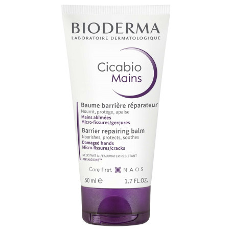 Tubetto da 50 ml di Cicabio Mains Crema Barriera Per Mani Secce E Screpolate. Tubetto da 50 ml di Cicabio Mains Crema Barriera Per Mani Secce E Screpolate.
