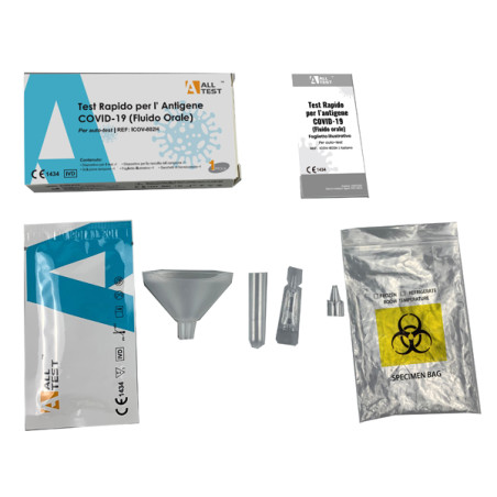 TEST ANTIGENICO RAPIDO COVID-19 ALLTEST AUTODIAGNOSTICO DETERMINAZIONE QUALITATIVA ANTIGENI SARS-COV-2 IN CAMPIONI SALIVARI MEDI TEST ANTIGENICO RAPIDO COVID-19 ALLTEST AUTODIAGNOSTICO DETERMINAZIONE QUALITATIVA ANTIGENI SARS-COV-2 IN CAMPIONI SALIVARI MEDI