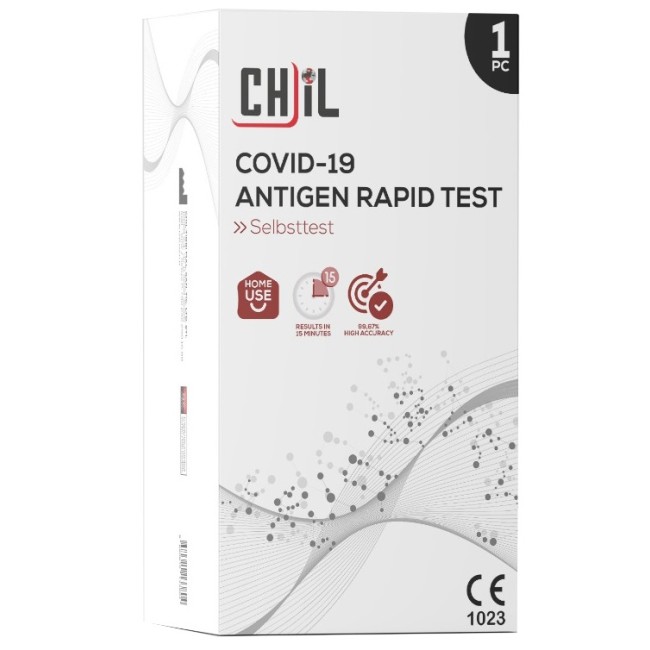 TEST ANTIGENICO RAPIDO COVID-19 CHIL AUTODIAGNOSTICO DETERMINAZIONE QUALITATIVA ANTIGENI SARS-COV-2 IN TAMPONI NASALI MEDIANTE I TEST ANTIGENICO RAPIDO COVID-19 CHIL AUTODIAGNOSTICO DETERMINAZIONE QUALITATIVA ANTIGENI SARS-COV-2 IN TAMPONI NASALI MEDIANTE I