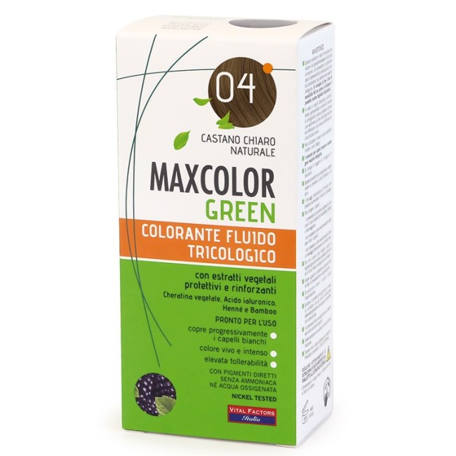 MAXCOLOR GREEN 04 CASTANO CHIARO NATURALE 75 ML + BALSAMO 15 ML MAXCOLOR GREEN 04 CASTANO CHIARO NATURALE 75 ML + BALSAMO 15 ML