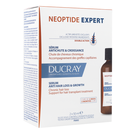 2 flaconi da 50 ml di Ducray Neoptide Expert Siero Intensivo Anticaduta.