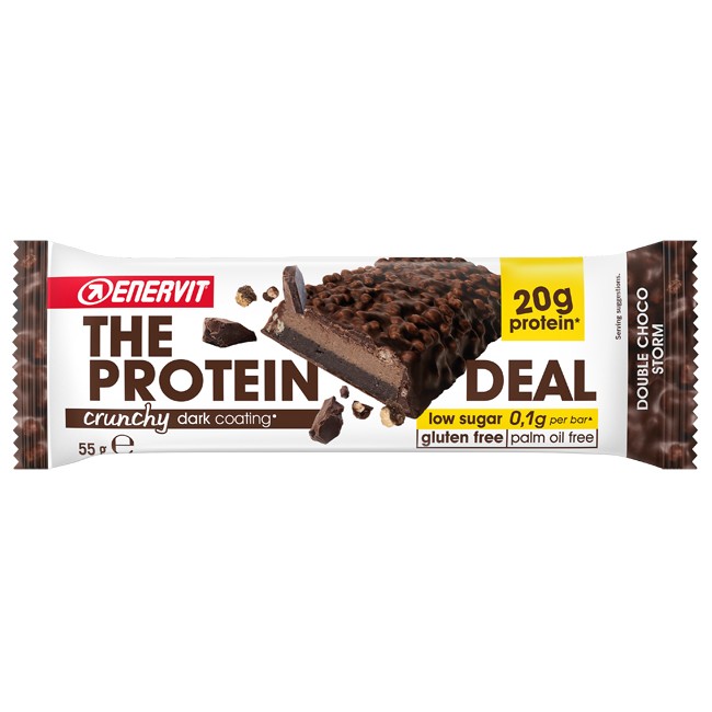 ENERVIT PROTEIN DEAL DOUBLE CHOCO STORM 55 G ENERVIT PROTEIN DEAL DOUBLE CHOCO STORM 55 G