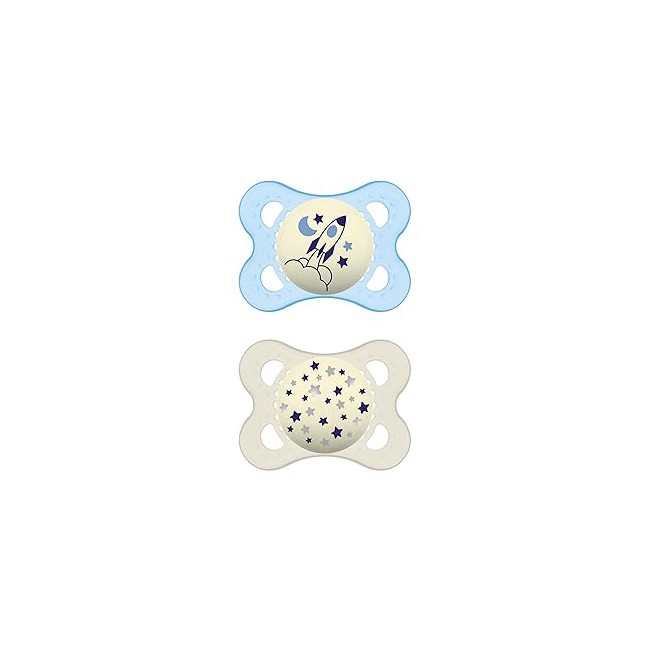 Mam Succhietto Original Night 2-6 Mesi Silicone Maschio 2 Pezzi Mam Succhietto Original Night 2-6 Mesi Silicone Maschio 2 Pezzi