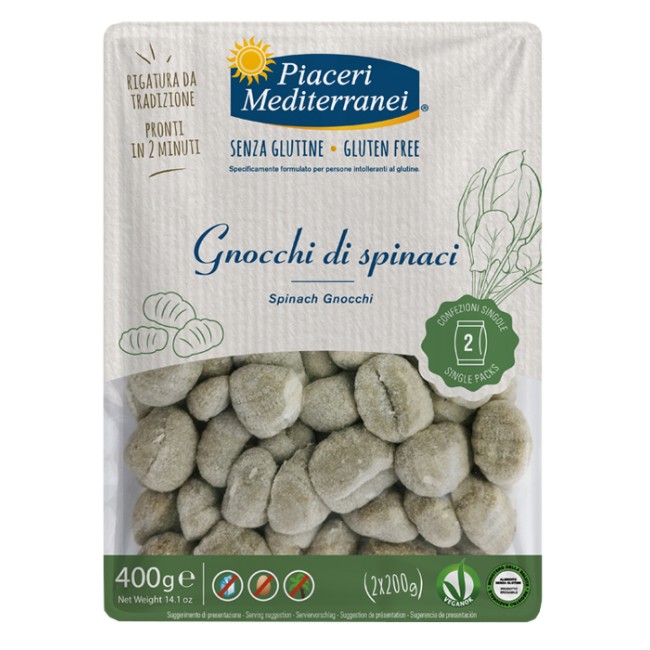 PIACERI MEDITERRANEI GNOCCHI DI SPINACI 400 G PIACERI MEDITERRANEI GNOCCHI DI SPINACI 400 G