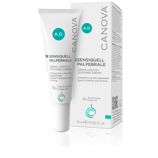 Tubetto da 15 ml di Canova Sensiquell Crema Lenitiva Idratante Palpebrale
