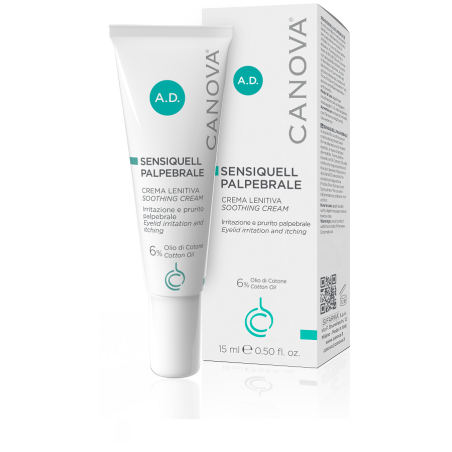 Tubetto da 15 ml di Canova Sensiquell Crema Lenitiva Idratante Palpebrale