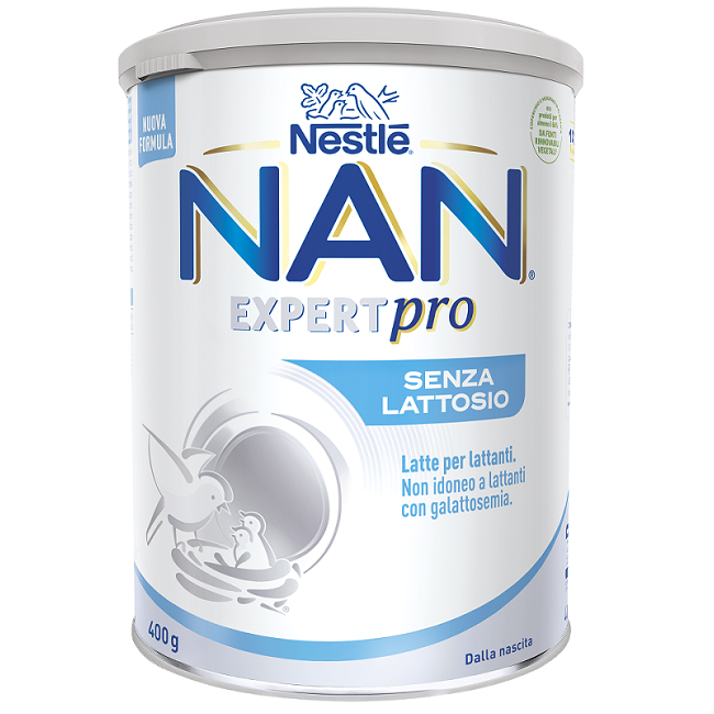 Barattolo da 400 grammi di Nestlè NAN Expert Pro Latte Speciale Per Bambini Intolleranti Senza Lattosio. Barattolo da 400 grammi di Nestlè NAN Expert Pro Latte Speciale Per Bambini Intolleranti Senza Lattosio.