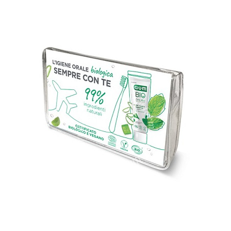 Gum Travel Kit Bio 1 Spazzolino + 1 Dentifricio + 1 Scovolino Interdentale Gum Travel Kit Bio 1 Spazzolino + 1 Dentifricio + 1 Scovolino Interdentale