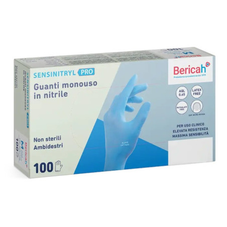 GUANTO MONOUSO SENSINITRYL PRO IN NITRILE MEDIUM 100 PEZZI GUANTO MONOUSO SENSINITRYL PRO IN NITRILE MEDIUM 100 PEZZI