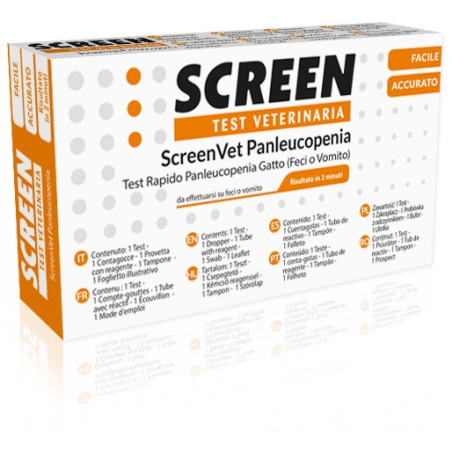 SCREENVET TEST RAPIDO VETERINARIA PANLEUCOPENIA FECI/VOMITO GATTO SCREENVET TEST RAPIDO VETERINARIA PANLEUCOPENIA FECI/VOMITO GATTO
