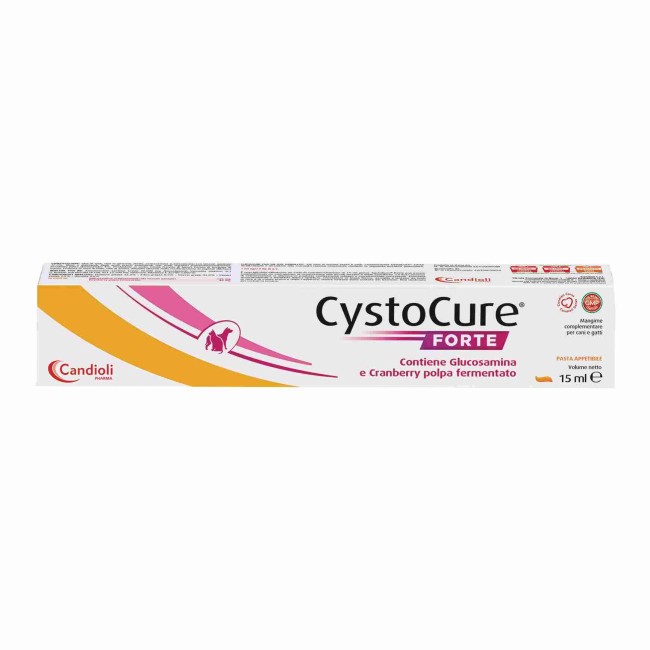 Confezione da 15 ml di pasta appetibile di Candioli Cystocure Forte Integratore Per La Salute Urinaria Di Cani E Gatti. Confezione da 15 ml di pasta appetibile di Candioli Cystocure Forte Integratore Per La Salute Urinaria Di Cani E Gatti.