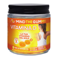 Confezione da 30 caramelle gommose di  Mind The Gummy Vitamina D Integratore Per Denti Ossa E Sistema Immunitario